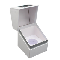 Boîtes d'emballage personnalisées en carton imprimé pour bougies chauffe-plat vides, récipient de luxe blanc pour bougies parfumées avec couvercle et boîte