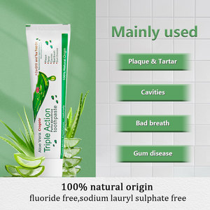 Aloe Vera <strong>Toothpaste</strong> Oral Hygiene Sensitivity <strong>Toothpaste</strong> <strong>Gums</strong> Plaque Removal Fluoride Free Stains Remover Smokers <strong>Toothpaste</strong> - Product Image 3