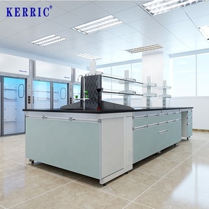 Banc de travail et table de <span class=keywords><strong>laboratoire</strong></span> <span class=keywords><strong>en</strong></span> métal <span class=keywords><strong>pour</strong></span> les études de chimie, physique et biologie à l'école, à l'université et au collège - Product Image 1