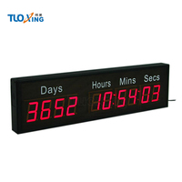 Timer Hitung Mundur Elektrik LED 2.3 Inci 10-Digit, Tampilan Hari/Jam/Menit/Detik, Maksimal 1000 Hari, Satu Sisi, Gaya Antik, Ruang Tamu