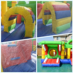 Château gonflable crocodile avec toboggan pour enfants, idéal pour l'extérieur - Product Image 3