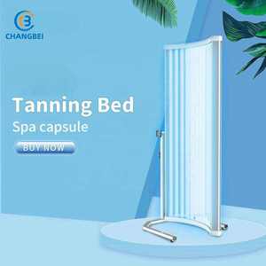 Cama de Bronceado <span class=keywords><strong>Vertical</strong></span> de Grado Comercial CHANGBEI, Solárium Móvil con Ruedas para Salón y Uso Doméstico - Product Image 4