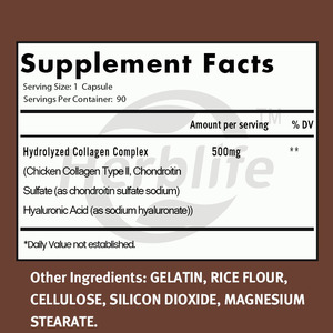 OEM Hot Sale - Customizable - <strong>Collagen</strong> Complex with Hyaluronic Acid, 90 Capsules, 3 Month <strong>Supply</strong> - Product Image 2