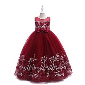 Vestidos infantis de renda, vestidos de flores para meninas, 4-15t, roupas de verão, vestido de festa, roupas de casamento, princesa para crianças e adolescentes, vestidos de aniversário
