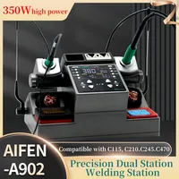 Station de Soudage AIFEN A902 Avec Doubles Poignées C210 C245, Plateforme de Retravail pour Réparation de PCB BGA de Téléphones et Outils de Soudure