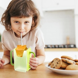 Anti-Squeeze Cup Holder, Adjustable Milk Cup Holder Juice Box Holder, Portable <b>Drink</b> Holder For Home, Car, Or Traveling - Product Image 5