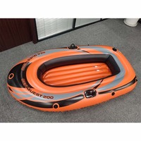Bateau gonflable OEM Aviron PVC Gonflable Gonflable Rivière Lac Kayak pour 2 personnes Enfants Boîte de Couleur Jaune 55 "X36 ou Taille Personnalisée <2m