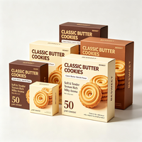 Boîte à biscuits en carton blanc écologique, livraison express 72H, emballage de boulangerie recyclable