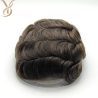 Prothèse capillaire complète en dentelle pour hommes, cheveux indiens, ligne de cheveux naturelle invisible, 100 % cheveux humains vierges Remy, système de remplacement noué à la main