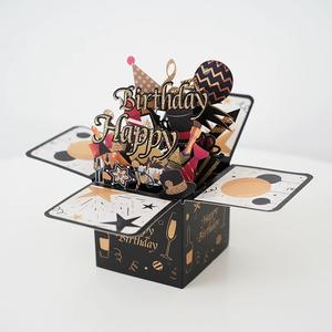 卸売カスタマイズされた3Dステレオボックススタイルプレミアム誕生日グリーティングカード - Product Image 4