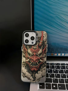 เคสโทรศัพท์ลาย<span class=keywords><strong>หน้ากาก</strong></span>ฮันย่าญี่ปุ่น วัสดุ TPU สีเงิน IMD เหมาะสำหรับ iPhone 17, 16, 15, 14 Plus, <span class=keywords><strong>13</strong></span>, 12, 11 Pro Max - Product Image 4