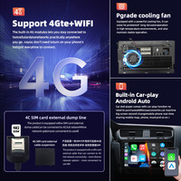 Autoradio Android 14 double DIN 7'' 9'' 10.1'' avec CarPlay sans fil Android Auto Navigation Lecteur DVD de voiture