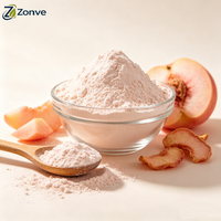 OEM Superfood Perzikpoeder Lichtroze Perzik Fruitpoeder Perzikvruchtensap Poeder Bulk Perzik Fruitpoeder