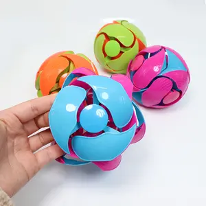 Colorful Ballplayer Throws Ball Telescopic Ball One Ball Dual Color Hand Throw Colorful Creative Decompression Toy