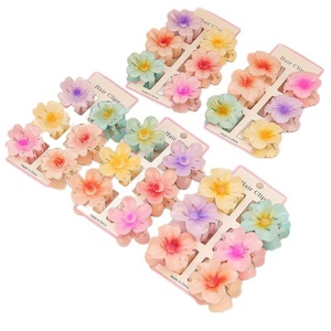 Vente en gros 6 pièces/ensemble <span class=keywords><strong>pas</strong></span> <span class=keywords><strong>cher</strong></span> cheveux griffe ensemble 4CM/4.5CM oeuf fleur pince à cheveux nacré dégradé pinces à cheveux femmes mode chapeaux - Product Image 1