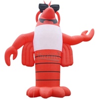 Ballon publicitaire gonflable géant en forme de homard et de crevettes Zhenmei pour la promotion des fruits de mer