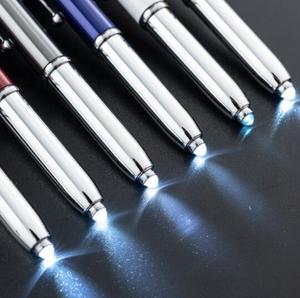 Ba trong một bút bi quảng cáo Quà Tặng Led bút có thể in màn hình cảm ứng ánh sáng bút - Product Image 2