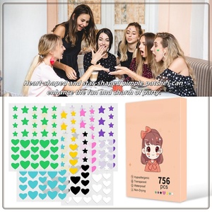 Patchs Hydrocolloïdes Anti-Acné en Forme de Cœur Colorés et Mignons, 36 Unités, Nettoyage des Pores pour Tous Types de Peau, Couvre les Boutons et les Imperfections - Product Image 2