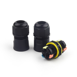 Connecteur d'alimentation étanche IP68 M20 2/3 P, connecteur à levier rapide à 2 voies, <span class=keywords><strong>borne</strong></span> pour câblage <span class=keywords><strong>de</strong></span> lumière <span class=keywords><strong>de</strong></span> <span class=keywords><strong>jardin</strong></span> extérieur - DIY GO - Product Image 3