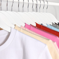 Kaos Katun Tebal Lembut Model Crewneck Lengan Pendek Longgar dengan Cetakan untuk Pria dan Wanita