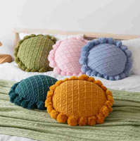 Ensemble de coussins brodés au design créatif en forme de tournesol en matériau PP pour la décoration de la maison, cadeau