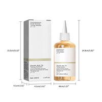 Solution tonifiante à 7 % d'acide glycolique 100 ml pour éliminer l'acné et hydrater la peau, lotion rajeunissante