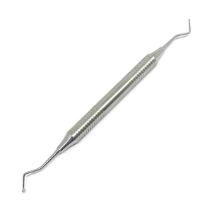 Kit d'instruments chirurgicaux dentaires BK Industries, sonde à double extrémité, poignée moletée, argent, manuel, classe II, certifié CE, acier inoxydable - Product Image 1