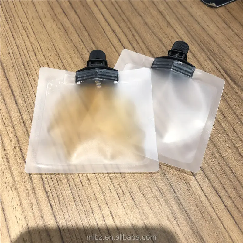 卸売0.35OZ 5ML 10mlミニ空印刷なしトップスパウトクリアポーチ小袋サンプルシャンプー用