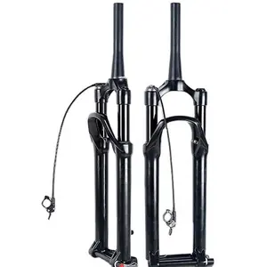 Air Suspension MTB Bike Fork 27.5"/29" Alloy Bicycle Fork Parts Remote Lock Out with Rebound Adjustable Tapered Stem Front Fork