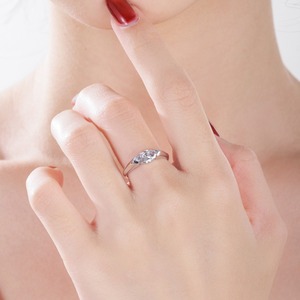 Bague de fiançailles SGARIT sur mesure, taille marquise, 0,5-3 carats, diamant de laboratoire VVS D, or massif 18 carats, alliance de mariage IGI pour femme - Product Image 6