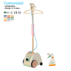 EDULAND OEM ODM <span class=keywords><strong>Maison</strong></span> de jeu en bois Montessori pour enfants, <span class=keywords><strong>machine</strong></span> à repasser suspendue de simulation, jouets éducatifs de jeu d'imitation, cadeaux pour enfants - Product Image 1