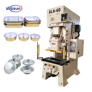 알루미늄 호일 용기 제작용 80T 기계 맞춤형 공압 펀칭 기계 CE 인증 비디오 기술 지원 - Product Image 1