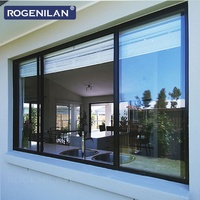 Fenêtre coulissante extérieure en aluminium Rogenilan moderne ultra-étroite à double vitrage Low-E pour maisons