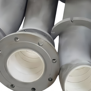 Contenuto di allumina in ceramica composita in acciaio resistente all'usura 95% <span class=keywords><strong>anelli</strong></span> in ceramica a gomito a forma di piastrella interna resistente al calore - Product Image 1