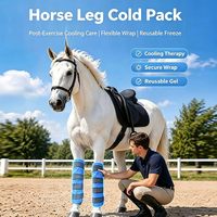 Bottes de compression réutilisables en gel OEM pour chevaux – Thérapie par le froid pour les membres inférieurs (genou, cheville, hock)