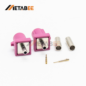 Conector Fakra H Macho Rosa para Sistemas de Radio Satelital y Estéreo de Automóvil, Tipo de Soldadura por Crimpado para Cable RG316 RG174 - Product Image 2