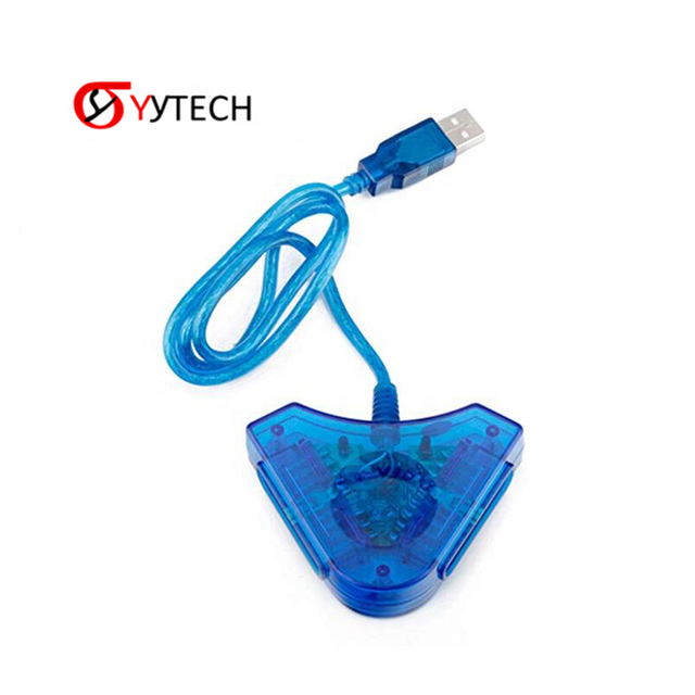 SYYTECH Game Controller Dual Port USB 2.0 Converter Cable Adapter for PS2 for 2 PC