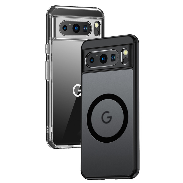 Simple Shockproof Translucent Matte Anti-Fingerprint Magnetic Phone Protector Case Cover for Google Pixel 7 8 9 Pro XL 7A 8A 9A