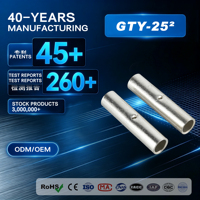 Connecteur de compression en cuivre GTY-25 pour applications automobiles, prix d'usine, livraison directe avec échantillons gratuits