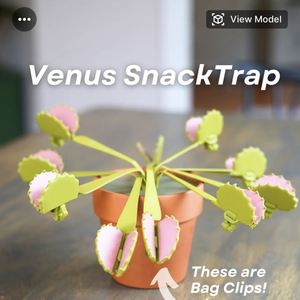 Clip de décoration artificielle en forme de Piège à mouches de Vénus imprimé en 3D - Product Image 3