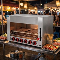 Grill infrarouge professionnel en acier inoxydable à chauffage rapide et température réglable pour salamandre de cuisine de restaurant