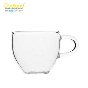 Tazza <span class=keywords><strong>da</strong></span> Caffè in <span class=keywords><strong>Vetro</strong></span> Borosilicato Trasparente con Piattino in <span class=keywords><strong>Vetro</strong></span> Resistente al Calore - Product Image 2