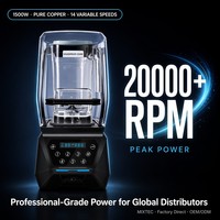 Fabricante de Licuadoras Comerciales OEM de 1500W - Cuchilla de Acero Inoxidable, Carcasa Insonorizada, 2 Años de Garantía, Certificaciones Completas