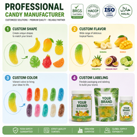 Sugar Coated Banana Shape Starch Gummy Candy Natural Color Fruit Flavor Soft Chewy Banana Starch Gummy for Kids Wholesale