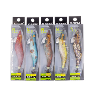 Señuelo de Pesca X-SEM Patrol Island N-G1, Luminoso, de Seda Suave, Diseño de Pájaro Ladrador, Ocho Garras, Cola Grande, Gancho Biónico, Camarón Falso, Calamar - Product Image 5