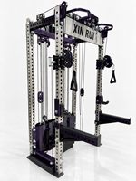 Appareil de musculation multifonctionnel et multi-stations pour la maison avec système de poulies réglable et design compact