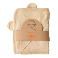 Toalla de Baño con Capucha de Bambú Absorbente y Ecológica para Bebés, Secado Rápido, Antimicrobiana, Estampado Animal, 90x90cm, Tejida, para Uso en el Baño Infantil