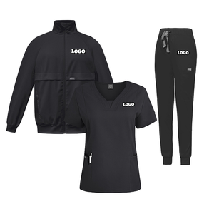 Beauty Salon New Zipper-Coat 3-Piece Custom Logo Unisex Pet Hospital <b>Doctor</b> Medical Uniforms Nursing Surgical Scrub Jacket <b>Sets</b> - Product Image 1