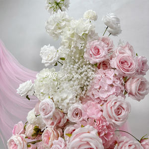 Decoración Floral Artificial para Bodas al Aire Libre Personalizada DKB, Camino <span class=keywords><strong>de</strong></span> Flores Rosadas para Decoración <span class=keywords><strong>de</strong></span> Bodas - Product Image 6