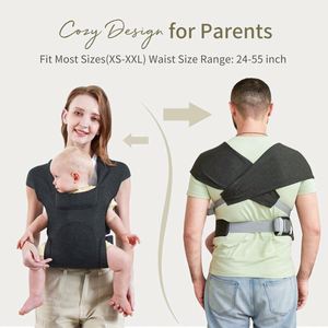 Muestra Gratuita de Portabebés, Portabebés Ergonómico, Portabebés Envolvente (7-25lbs), con Cierre de Velcro para una Ajuste Fácil, Tela Suave - Product Image 6